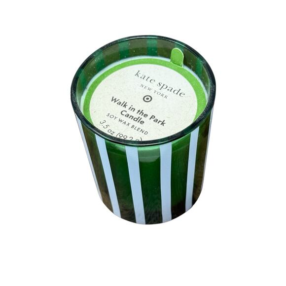 Kate Spade New York x Target Green White Striped Scented Candle Walk In The Park - Picture 7 of 8